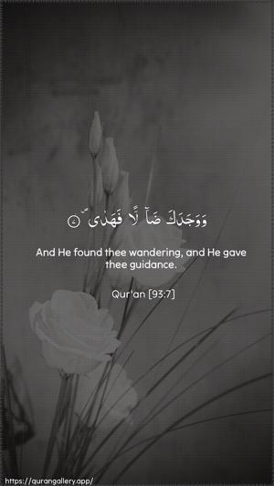 Ad-Dhuhaa Ayah 7 - Arabic + English wallpaper