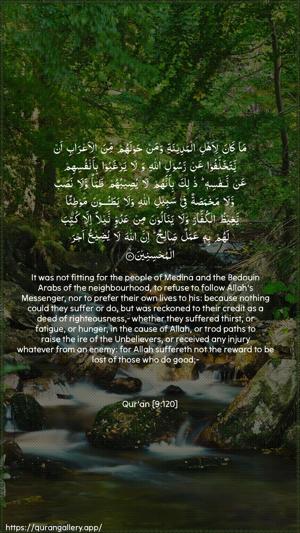 At-Tawba Ayah 120 - Arabic + English wallpaper