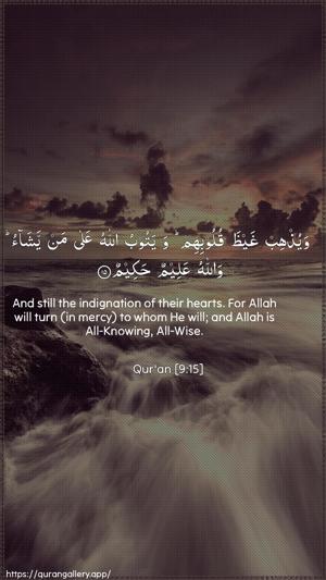 At-Tawba Ayah 15 - Arabic + English wallpaper