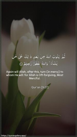 At-Tawba Ayah 27 - Arabic + English wallpaper