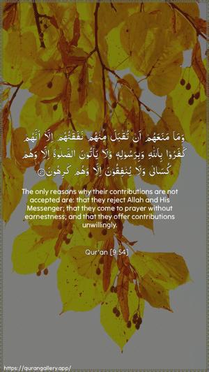 At-Tawba Ayah 54 - Arabic + English wallpaper